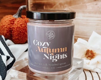 Cozy Autumn Nights | Scented Soy Candle | Autumn Candle, Fall, |