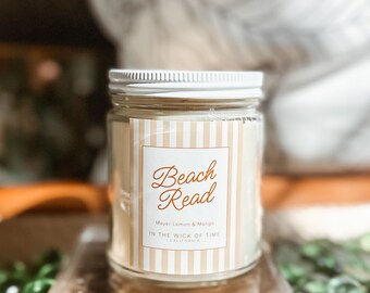 Beach Read Premium Soy Candle - Summer Bookish Decor & Book Lover Gift