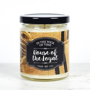 House of the Loyal | Wizard Scented Soy Candle, Bookish Candle, Literary Candle, Book Lover Gift, Christmas Gift, Stocking Stuffer