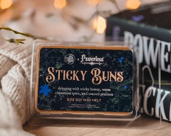 Sticky Buns Wax Melt - Booktok Bookish parfum, alternative confortable aux bougies, inspiré de Lauren Roberts, parfum d'intérieur