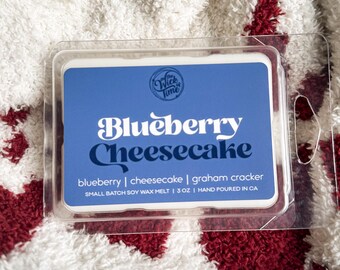 Blueberry Cheesecake Wax Melt, Fruity Sweet Graham Cracker and Vanilla Soy Tarts