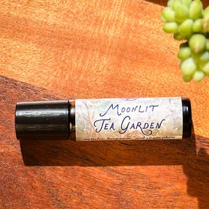 Moonlit Tea Garden Perfume Oil, Whimsical Scent, Matcha Bergamot Fragrance, Clean Cozy Fantasy Perfume, Cottagecore Gift, Bookish Scent