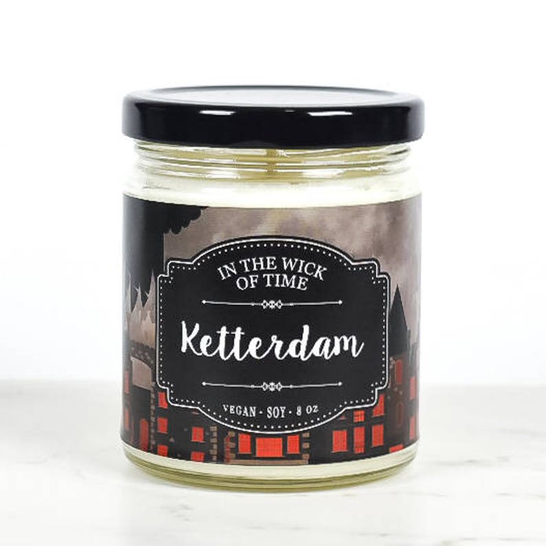 Ketterdam Six of Crows Scented Vegan Soy Candle Coffee Candle, Gifts for Her image 1