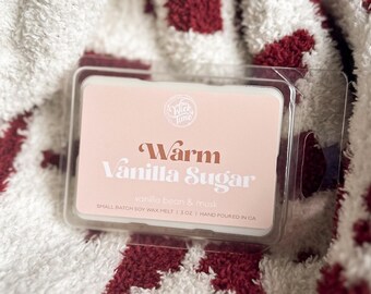 Warm Vanilla Sugar Wax Melt - Sweet Vanilla Bean Autumn Soy Tarts