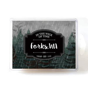 Forks, WA | Soy Vegan Wax Tart Melts | Vampire Gift, Bella and Edward Gift, Booktok Gift |