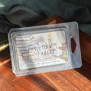 Forgotten Fables Wax Melt - Old Books, Ancient Library Scented Bookish Wax Melt for Bookshelf Decor, Unique Gift for Readers & Book Lovers