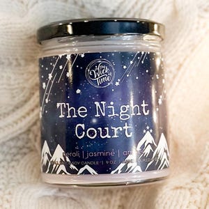 The Night Court, Bookish Candle, ACOMAF, ACOTAR Candle, ACOTAR Decor, Velaris, Sarah J Maas, Scented Soy Wax, Officially Licensed, 9 ounce