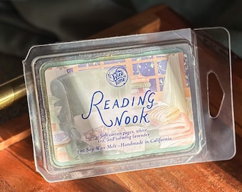 Reading Nook Wax Melt - Bookish Scents for Bookshelf Decor, Unique Gift for Readers & Book Lovers