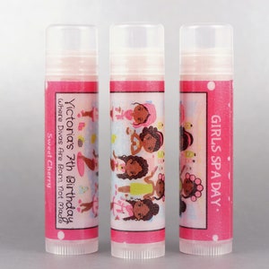 Personalized. Girls Spa Day. Lip balm