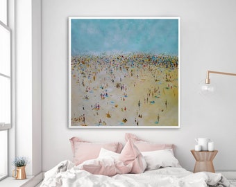 Large Painting Original Oil Painting On Canvas Abstract Beach Painting Beach Wall Art Beach Scene Seascape Painting Sea Art Ocean Painting