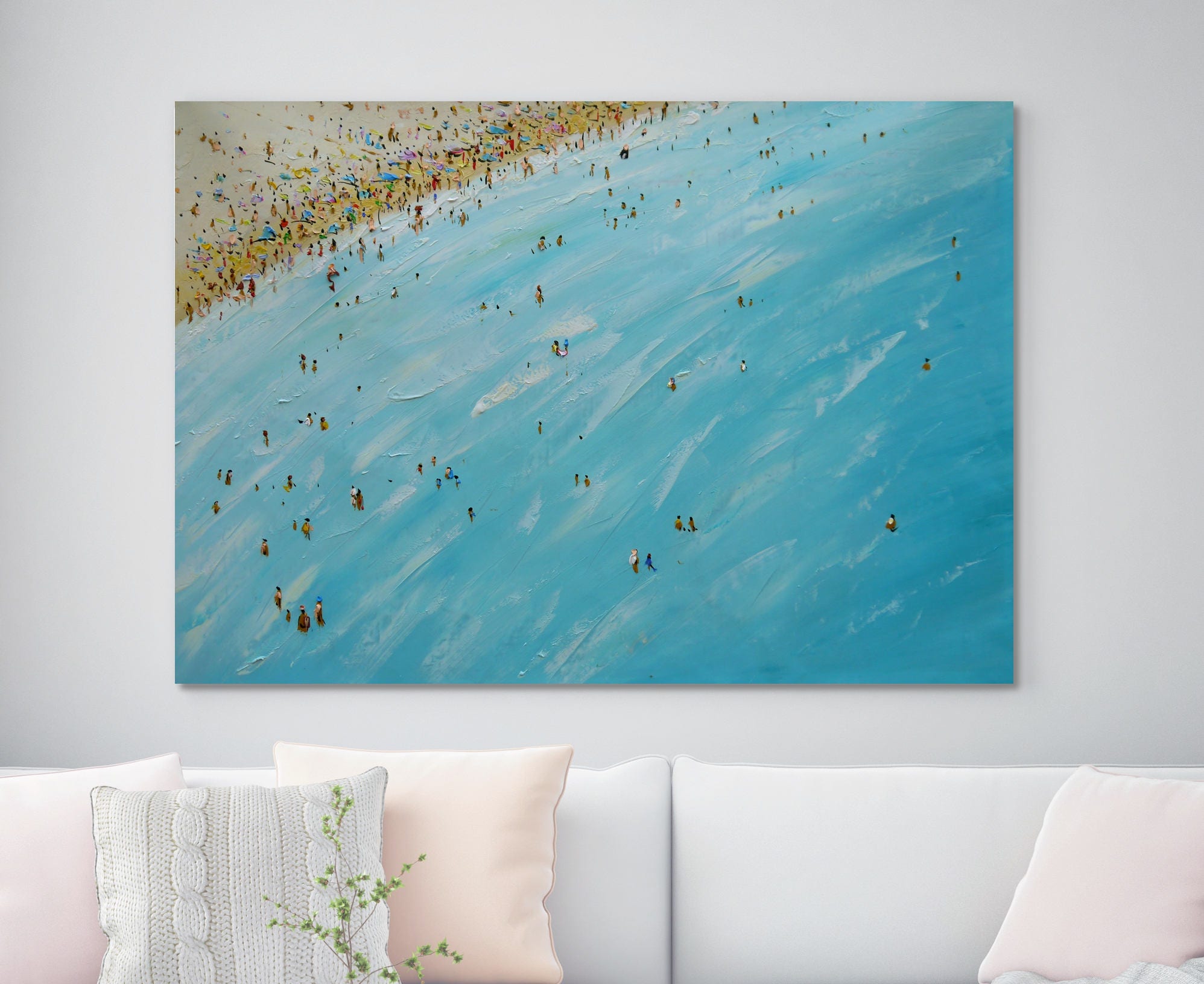 Large Beach Painting Original Art Oil Painting On Canvas Etsy