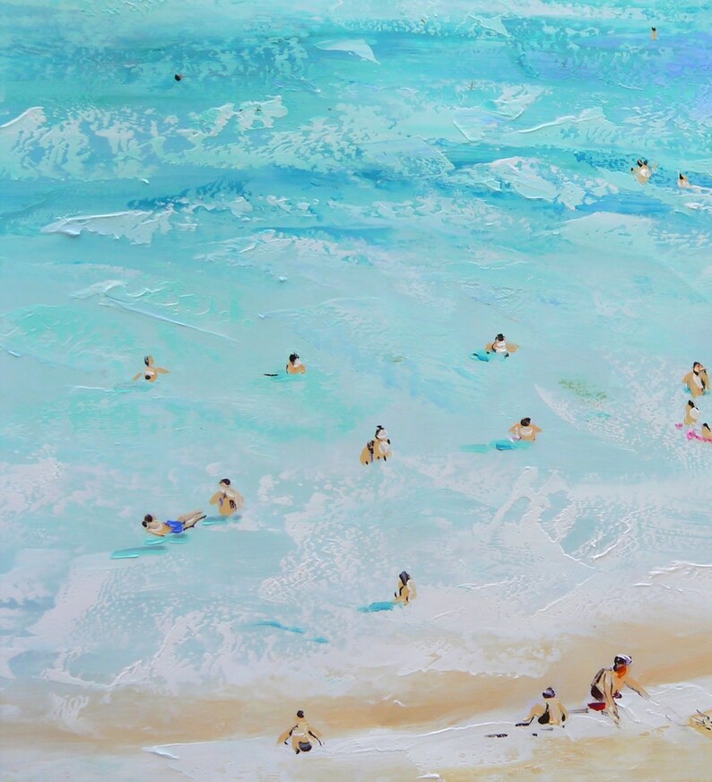 Beach Art Large Beach Painting ORIGINAL Art Ocean Painting Oil Etsy