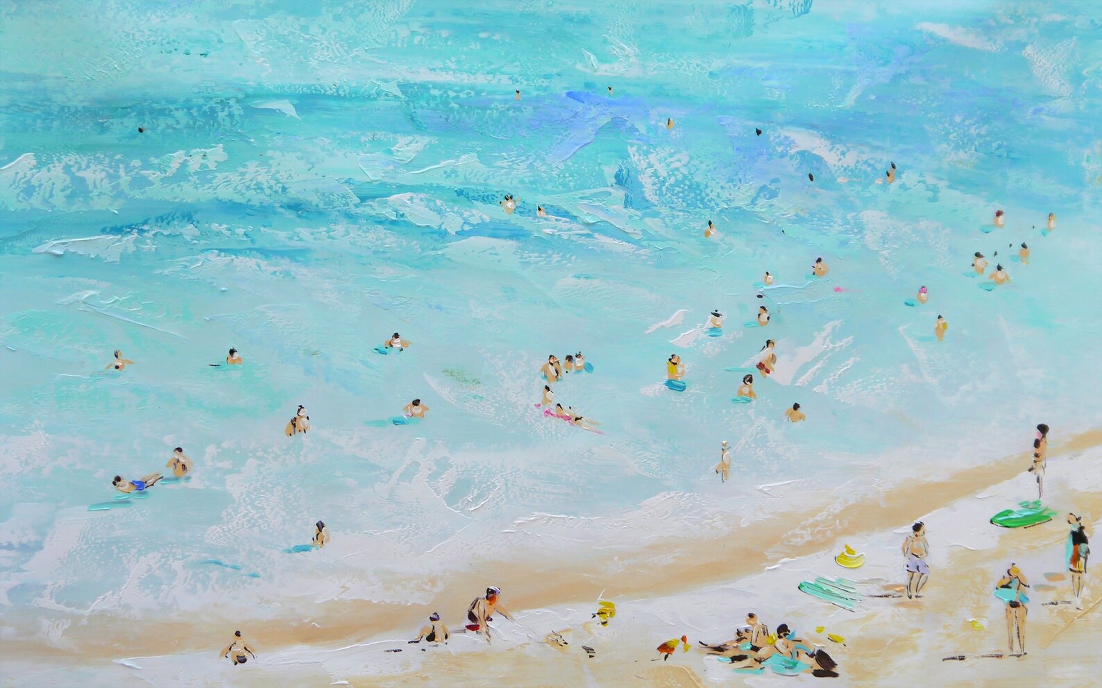 Beach Art Large Beach Painting ORIGINAL Art Ocean Painting Oil Painting