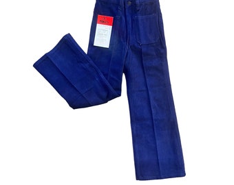 60s Navy Denim Trousers /  6-8Y