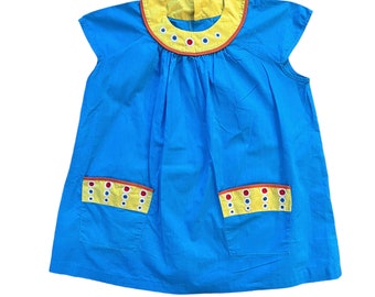 1960s Turquoise  Top / Tunic 8-10Y