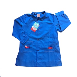 French Vintage 1960's Blue School Blouse / 5-6 Years image 1