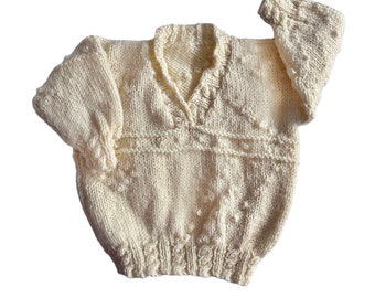 Vintage Beige  Knitted Jumper 3-6 Months