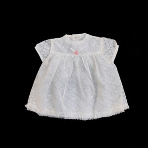 Vintage 60&#39;s White Lace  Dress Made in France 3-6 Months