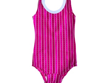 70's Dark Pink Swimming Suit / 2-3Y