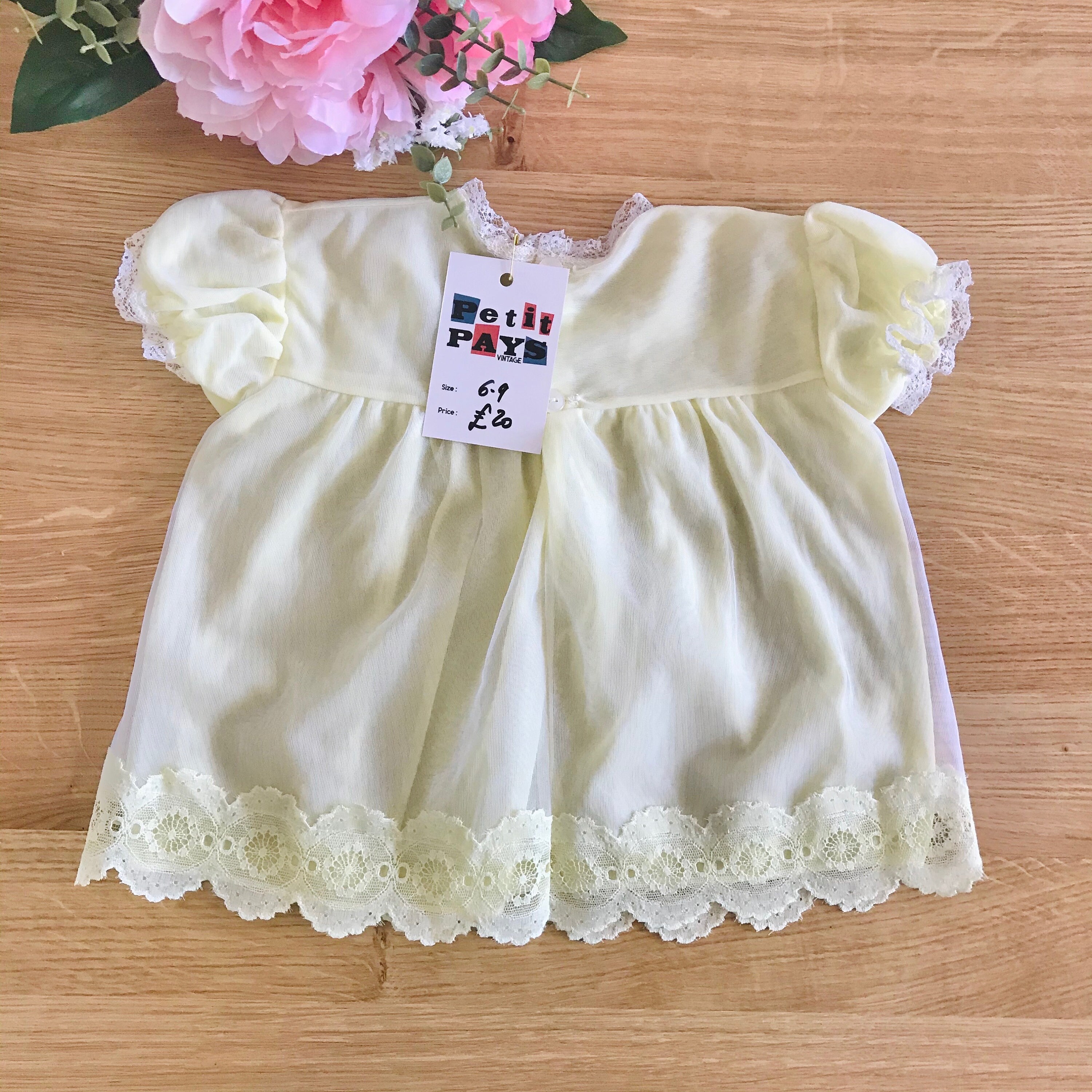 60's Pale Yellow Sheer Dress British Made 6-9 Months - Etsy UK