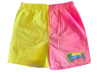 1980's Neon  Swimming Shorts  8-10Y