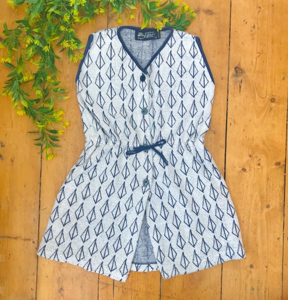 Vintage NOS 70's Terry Towel Beach Dress French Ma
