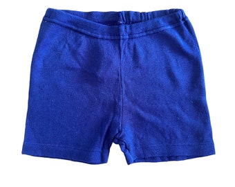 Vintage 70's  Navy / Cotton Shorts  / Pants / Underwear 12-24M