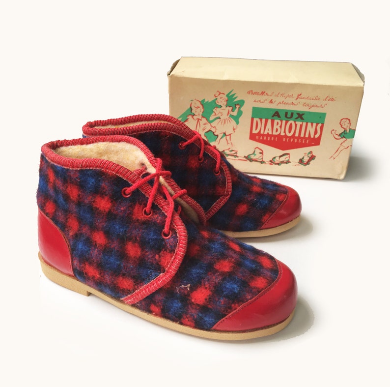 red tartan slippers
