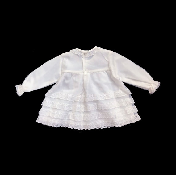 B&W Geo Sheer Ruffle Dress