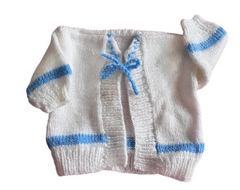 Vintage Knitted White Cardigan 0-3 Months