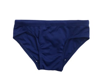 70's Navy Vintage Speedo Swimsuit Trunk  3-4Y