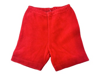 Vintage 70's  Terry Towel Red / Shorts  / Pants / Underwear 0-6M