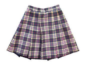 1960's Pleated Tartan  Skirt / 5-6Y