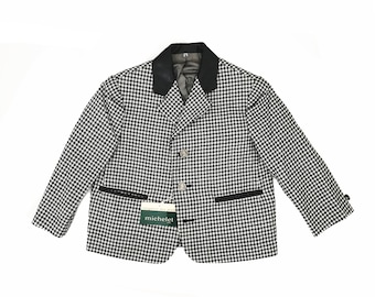 Vintage 60's Black/White Houndstooth Blazer 5-6Y