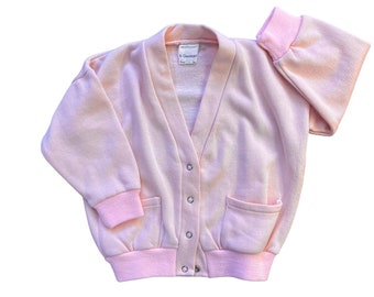 1980s  Pink Cardigan 18-24 Months