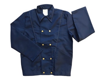 Vintage 1960's Navy  Nylon Overshirt / Blouse  / 10-12Y