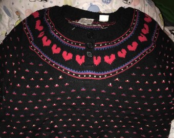 80s new arrivals heart sweater