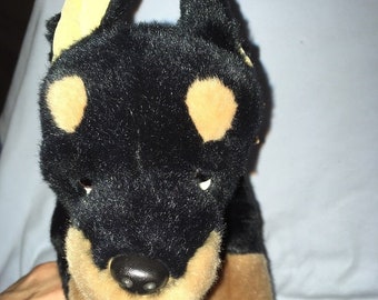miniature doberman pinscher stuffed animal