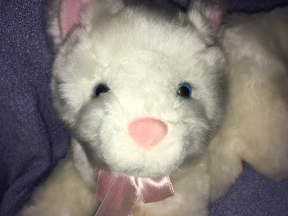 White stuffed cat toy deals