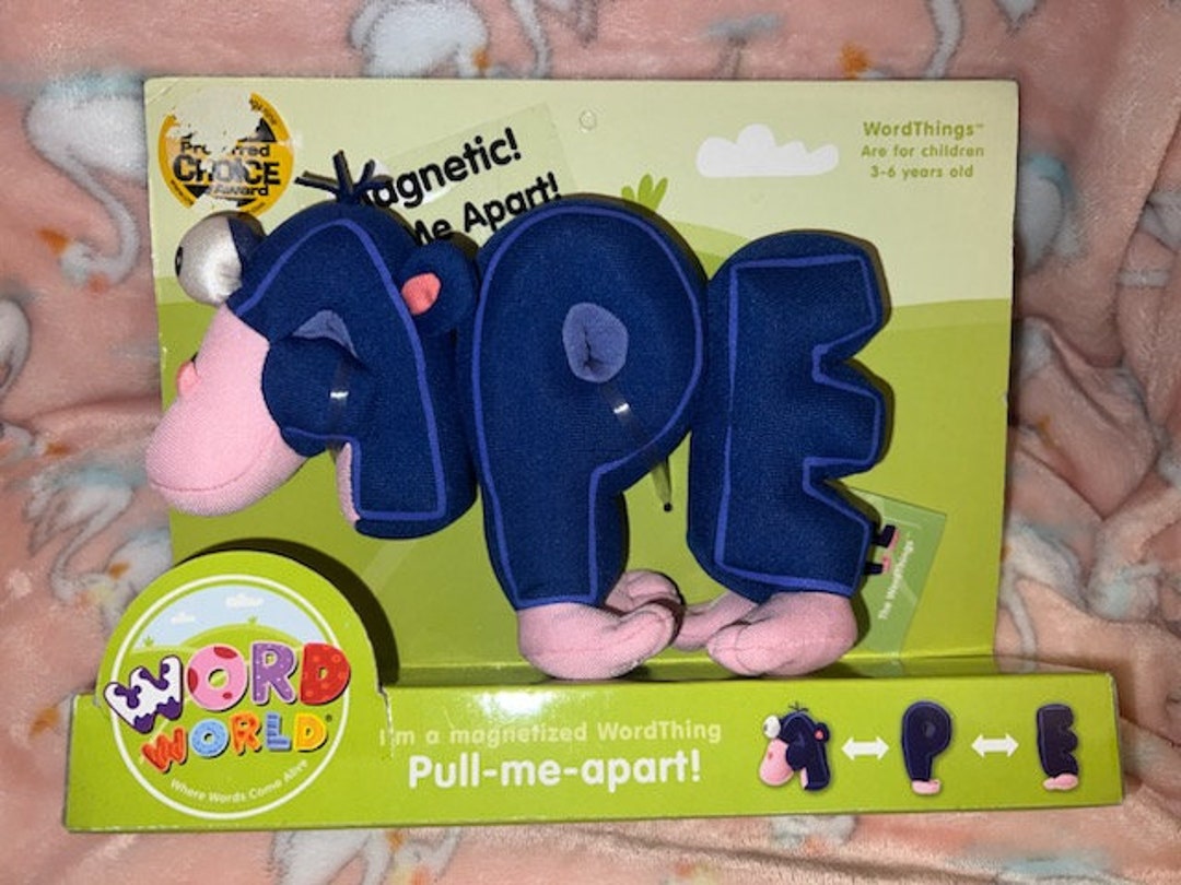 Vintage Word World Magnetic Plush APE NIP X s 2 Etsy Canada