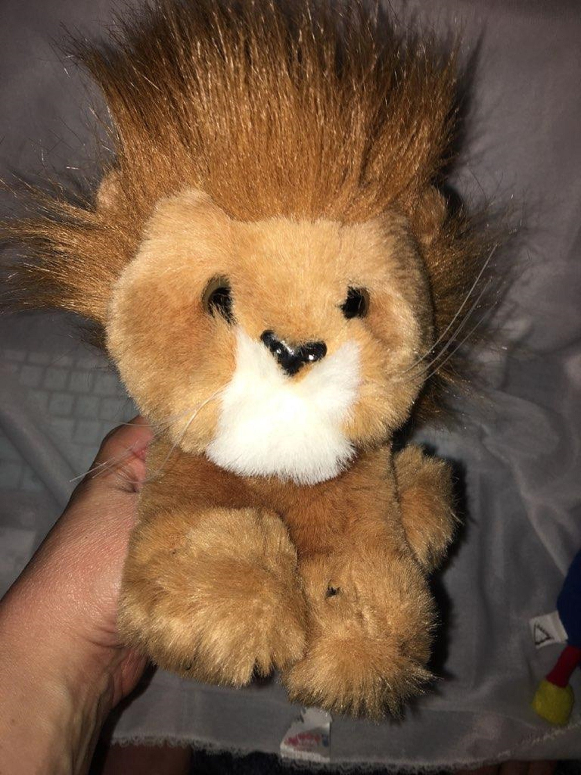 FUR FLASH　MOONBAT　毛皮　9号　ウィーゼル　B2344 Vintage Commonwealth Lion Plush 1993 Mane Marble Sound
