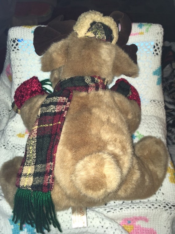 Vintage Dan Dee Moose Plush Flap Winter Plaid Hat Baby Snowman Scarf Gloves 16 Christmas Winter Christmas Etsy New Zealand