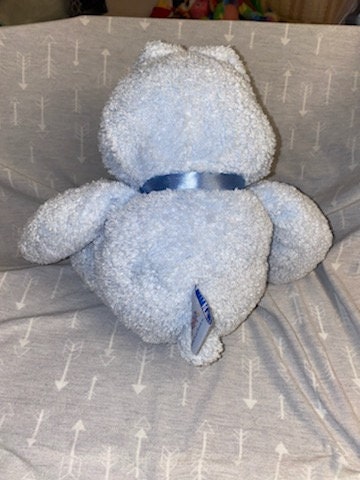 Vintage Friendzies Bunny Plush Target Blue White Ribbon Around