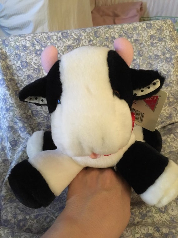 Choses Anciennes Dali Vache En Peluche Bebe Que Volants Bruit Etsy