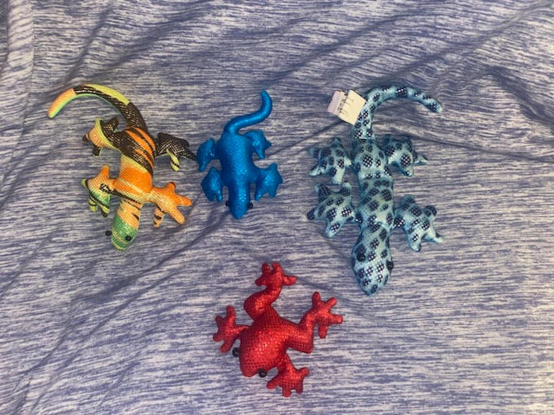 Vintage Ganz Lizard Lot Sand Creatures Rainforest Sand Red