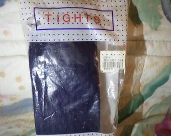 Vintage Girls Tights Orlon Navy Blue cable 4 - 6X  nip winter warm 34 to 54 pounds school childs