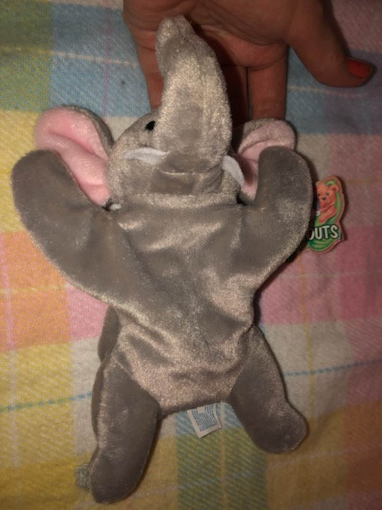Vintage Bean Sprouts Elephant Plush Bean Bag Gaf Felt Tusks Etsy