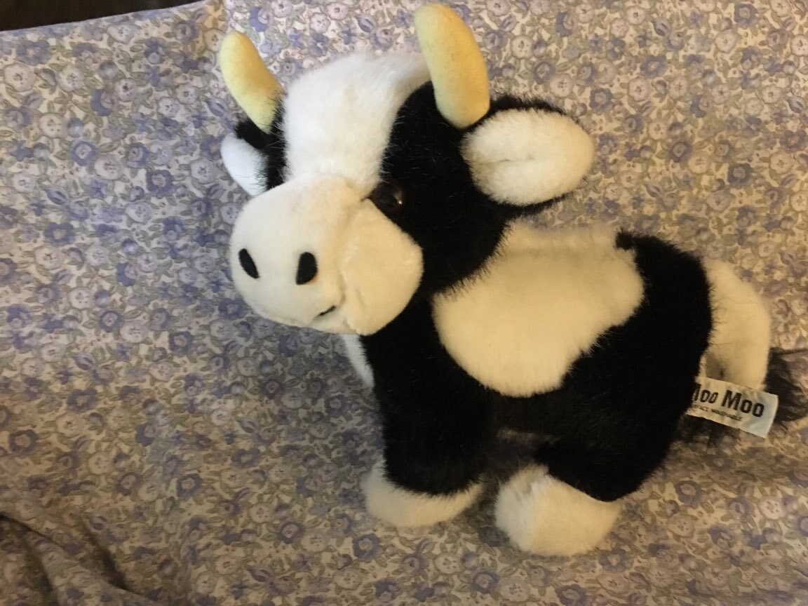 stuffed cow toy that moos