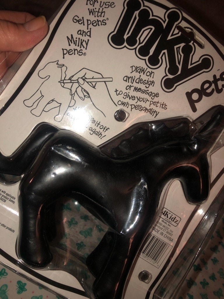ユニコーンペニシリン様 Vintage Inky Pets Unicorn Plush 4KIDZ Write on With Gel Pen