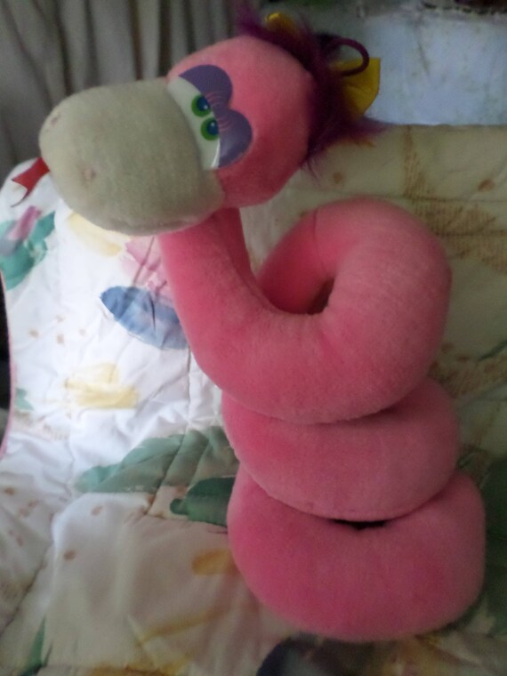 pink stuffed snake